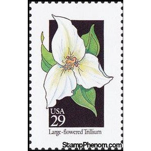 United States of America 1992 Large-flowered Trillium (Trillium grandiflorum)