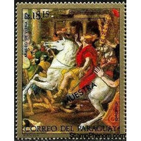 Paraguay 1972 Legionary on horseback, Poussin