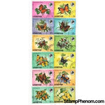 Lesotho Butterflies , 12 stamps