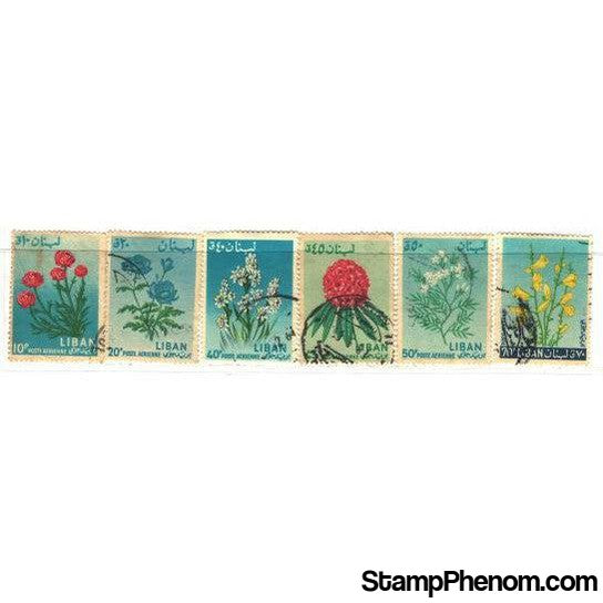 Liban Flowers , 6 stamps