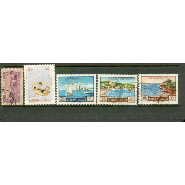 Liban Lot 2 , 5 stamps