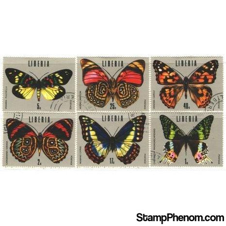 Liberia Butterflies , 6 stamps