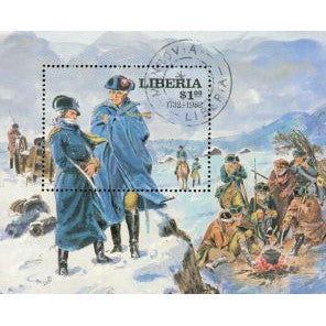 Liberia United States President Washington Lot 3 , 1 souvenir sheet