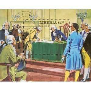 Liberia United States President Washington Lot 5 , 1 souvenir sheet