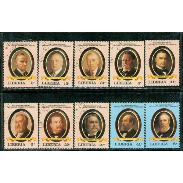 Liberia Famous People , 10 stamps Lot 3 - Liberia Famous People , 10 stamps Lot 3