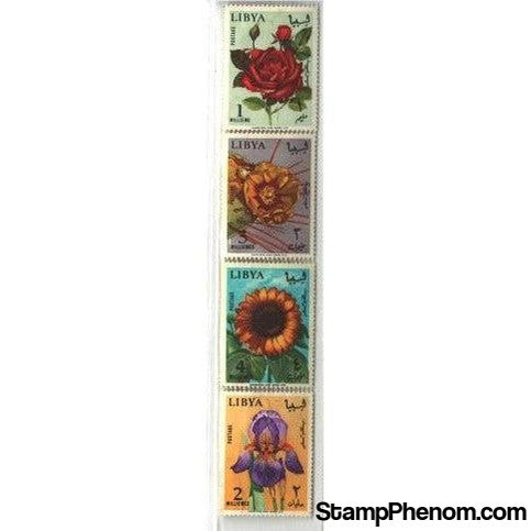 Libya Flowers , 4 stamps