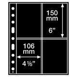 Lighthouse Grande Sheets 4 Pocket for Postcards, Black