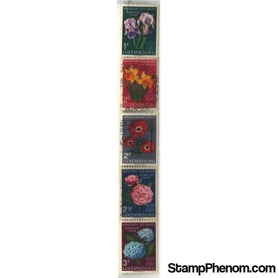 Luxembourg Flowers , 5 stamps