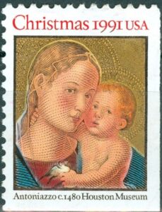 United States of America 1991 Madonna and Child by Antoniazzo Romano