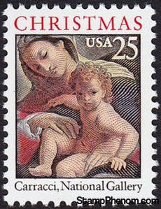 United States of America 1989 Madonna and Child, by Carracci