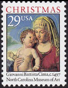 United States of America 1993 Madonna and Child in a Landscape, by Giovanni Battista Cima