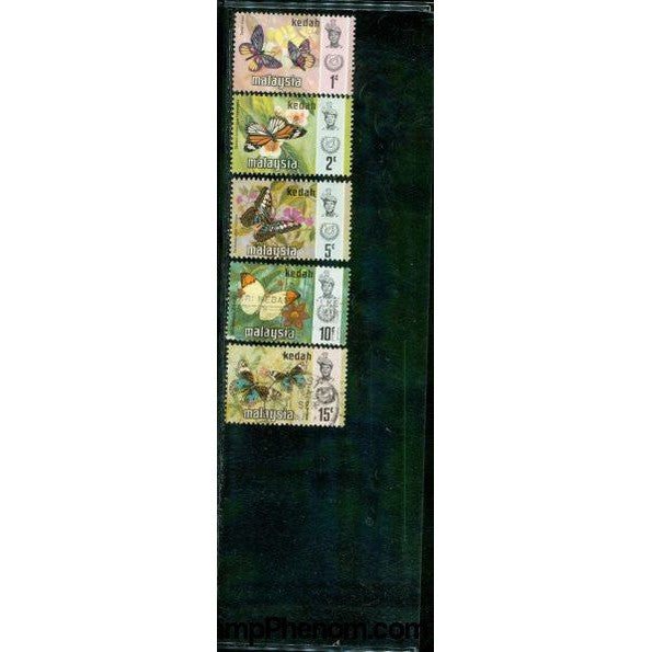 Malaysia (Kedah) Butterflies , 5 stamps