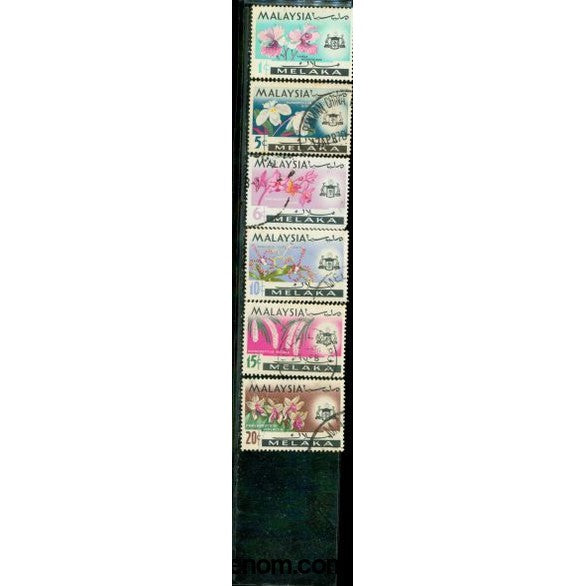 Malaysia (Melaka) Flowers , 6 stamps