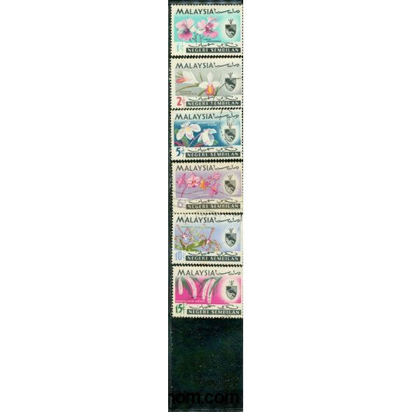 Malaysia (Negeri Sembilan) Flowers , 6 stamps