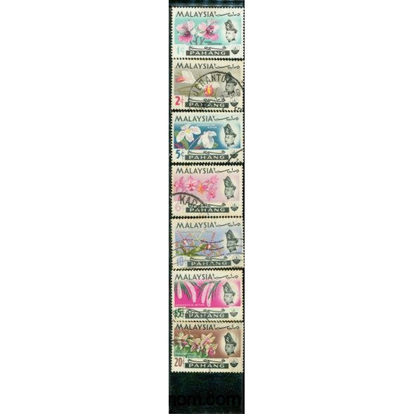 Malaysia (Pahang) Flowers , 7 stamps