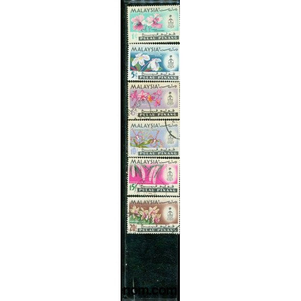 Malaysia (Palau Pinang) Flowers , 6 stamps