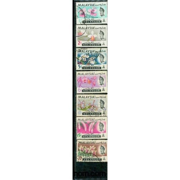 Malaysia (Selangor) Flowers , 7 stamps