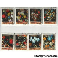 Manama Flowers Lot 2, 8 stamps