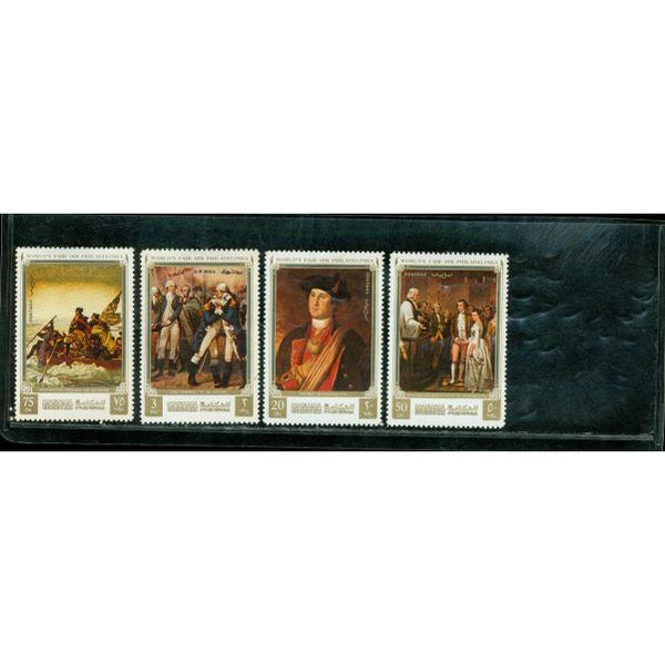 Manama USA President George Washington , 4 stamps