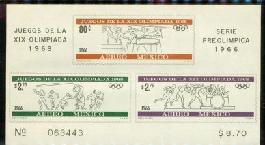 Mexico Olympics , 1 souvenir sheet