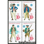 United States of America 1975 Military Uniforms Block of 4