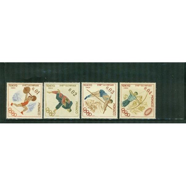 Monaco Olympics , 4 stamps Lot 2 - Monaco Olympics , 4 stamps Lot 2