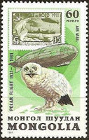 Mongolia 1981 Airmail - "Graf Zeppelin" Polar Flight-Stamps-Mongolia-StampPhenom