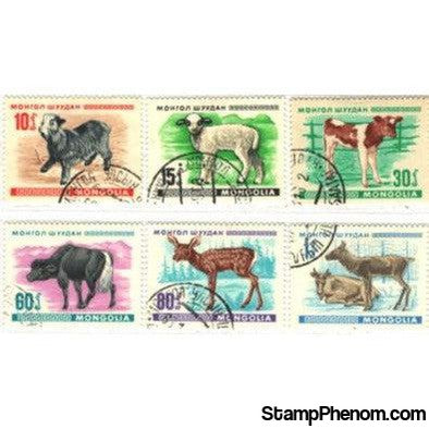 Mongolia Animals Lot 1, 6 stamps