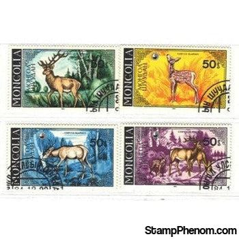 Mongolia Deer , 4 stamps