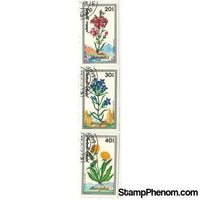 Mongolia Flowers , 3 stamps