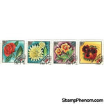 Mongolia Flowers , 4 stamps