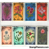 Mongolia Flowers Lot 3, 8 stamps