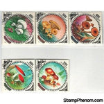 Mongolia Mushrooms , 5 stamps