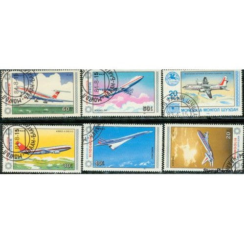 Mongolia Aircraft , 6 stamps