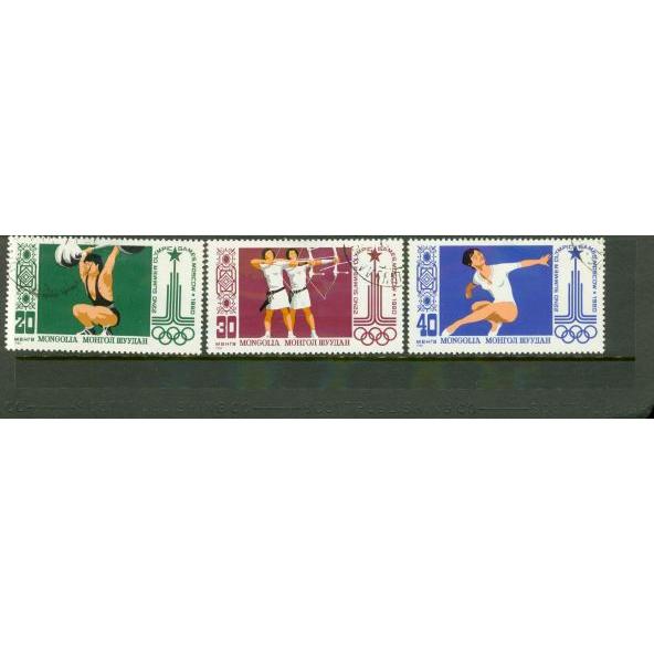 Mongolia Olympics , 3 stamps - Mongolia Olympics , 3 stamps
