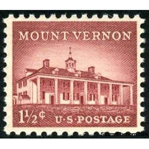 United States of America 1956 Mount Vernon (1758), plantation house of George Washington