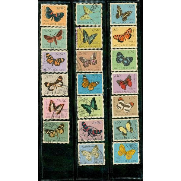 Mozambique Butterflies , 20 stamps