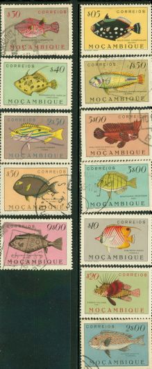 Mozambique Fishes , 12 stamps - Mozambique Fishes , 12 stamps