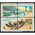 United States of America 1972 National Parks Centennial Beach Block of 4