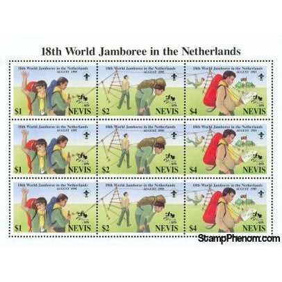 Nevis Scouting , 9 stamps