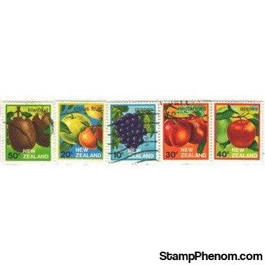 New Zealand Fruits , 5 stamps