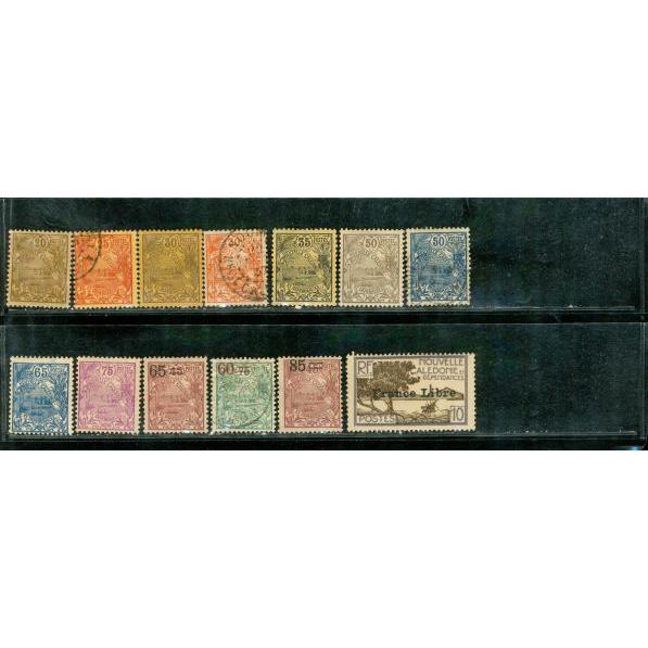New Caledonia Lot 2 , 13 stamps