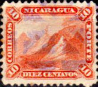 Nicaragua 1869-1871 Phrygian cap on the Momotombo