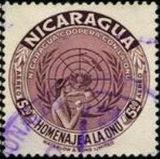 Nicaragua 1954 UNO inscribed HOMENAJE A LA ONU