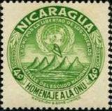 Nicaragua 1954 UNO inscribed HOMENAJE A LA ONU