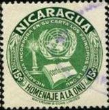 Nicaragua 1954 UNO inscribed HOMENAJE A LA ONU