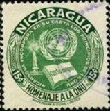 Nicaragua 1954 UNO inscribed HOMENAJE A LA ONU