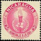 Nicaragua 1954 UNO inscribed HOMENAJE A LA ONU