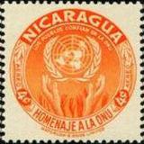 Nicaragua 1954 UNO inscribed HOMENAJE A LA ONU