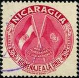 Nicaragua 1954 UNO inscribed HOMENAJE A LA ONU